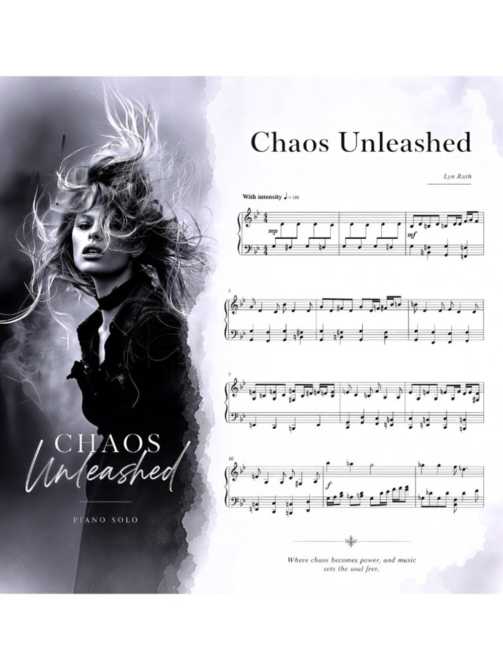 Sheet Music, Piano Solo, flash drive necklace
